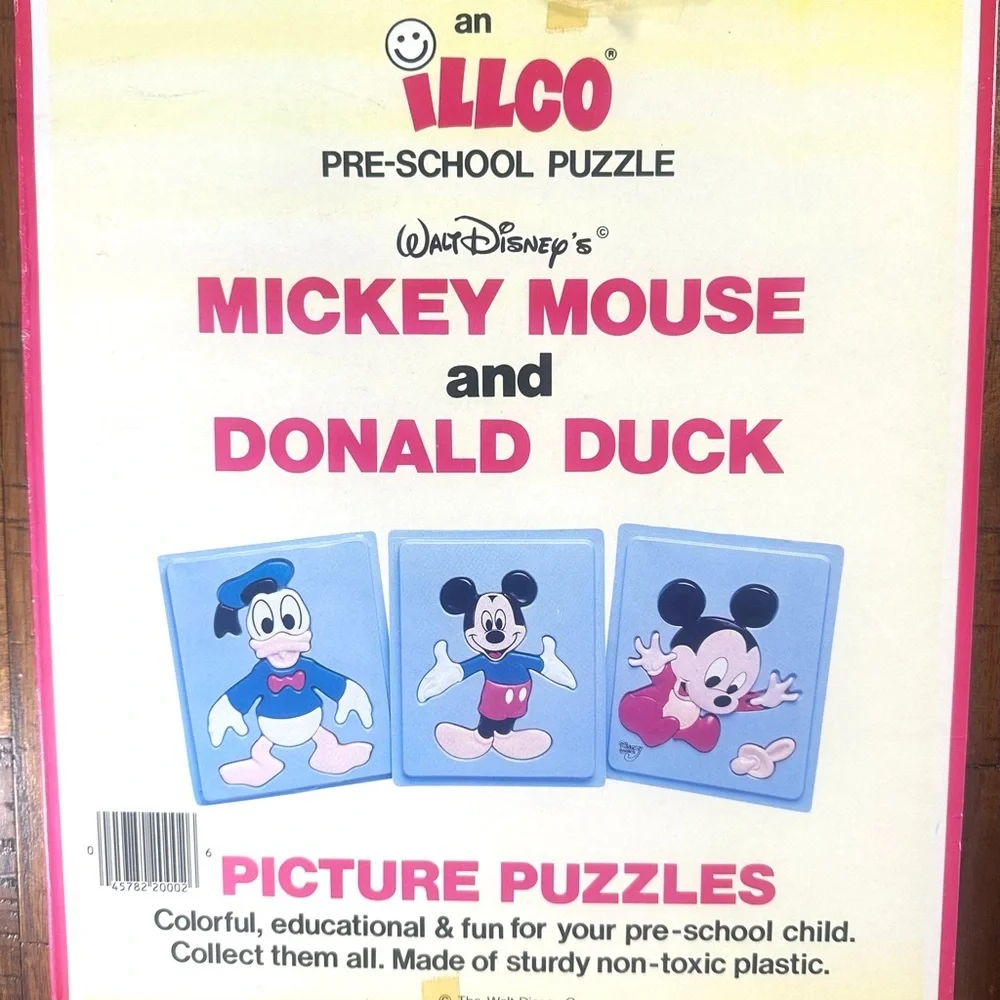 Vintage Disney Babies Mickey Mouse 3-D‎ Puzzle ILLCO Pre-School 11-Piece Plastic